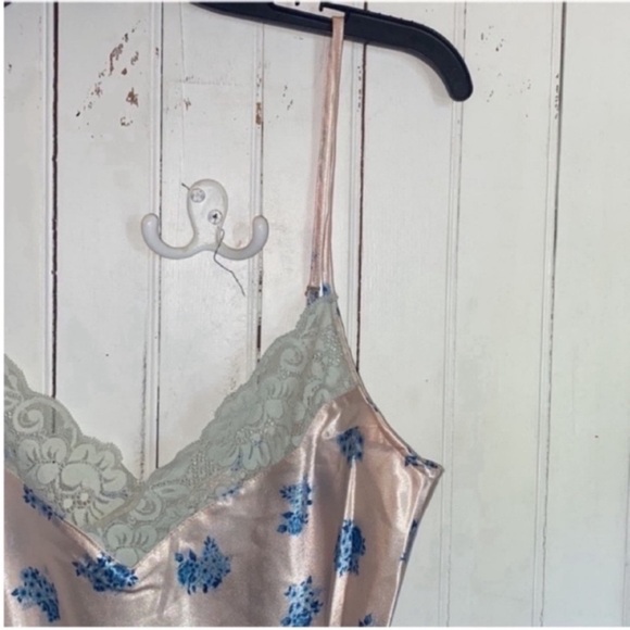 Free People HAH Let It Slip Dress Ditsy Floral French Blue Pink Size M - Picture 3 of 9